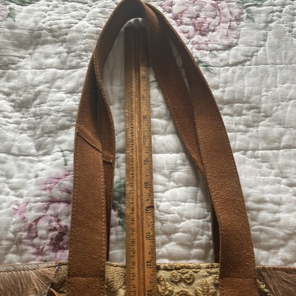 Muchelle suede leather and embroidery hobo bag - Picture 2 of 11
